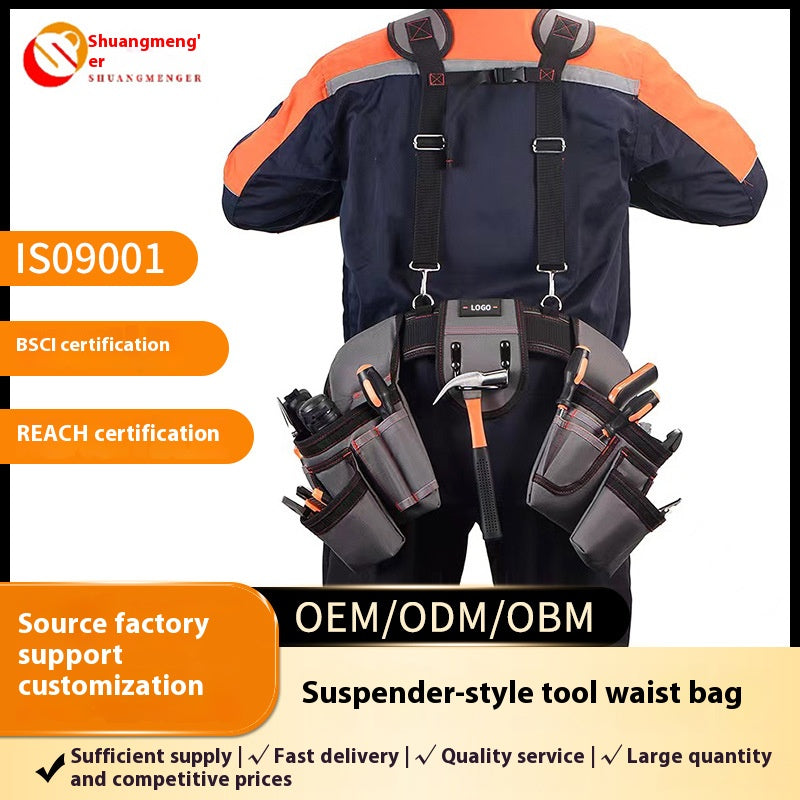 Multi - functional Shoulder and Waist Bag for Equipment Repair Tools