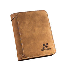 🔥 Black Friday🔥 Vintage Suede Finish Bifold Wallet – Short Vertical Design with Multiple Card Slots